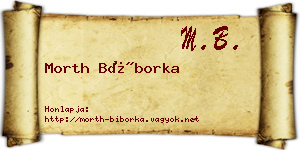 Morth Bíborka névjegykártya