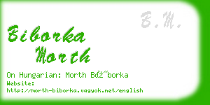 biborka morth business card